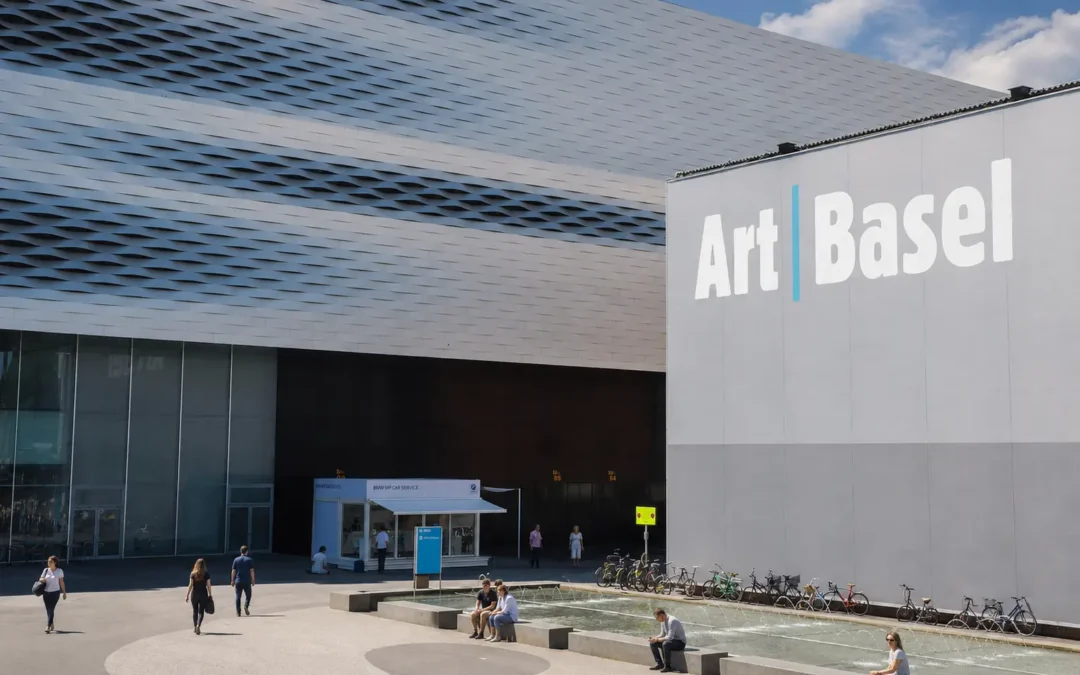 vue de l'extérieur pendant l'exposition de l'Art Basel